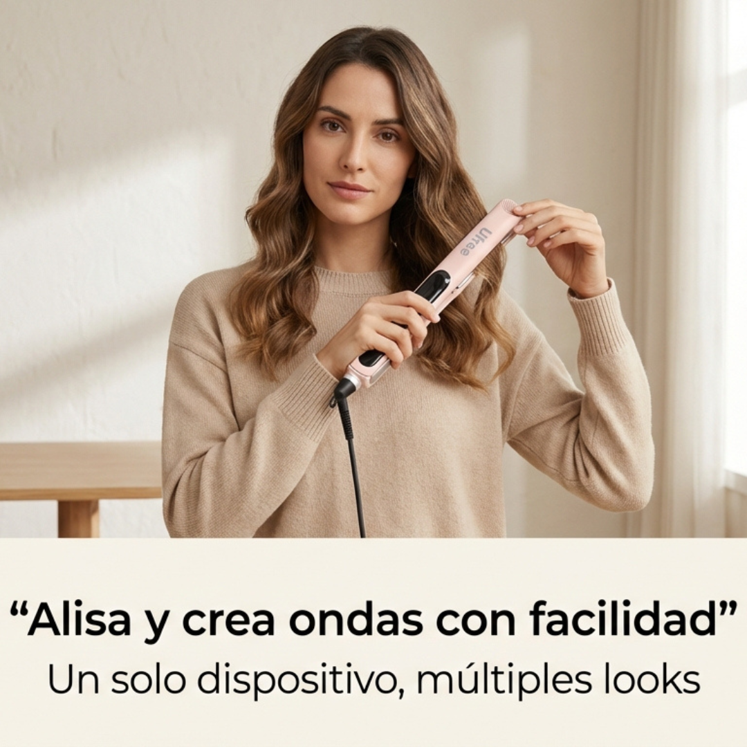Plancha y Rizadora de Pelo 2 en 1