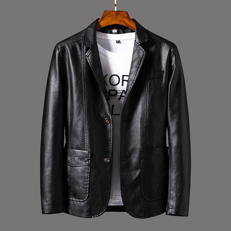Men's Business Casual Leather Jacket