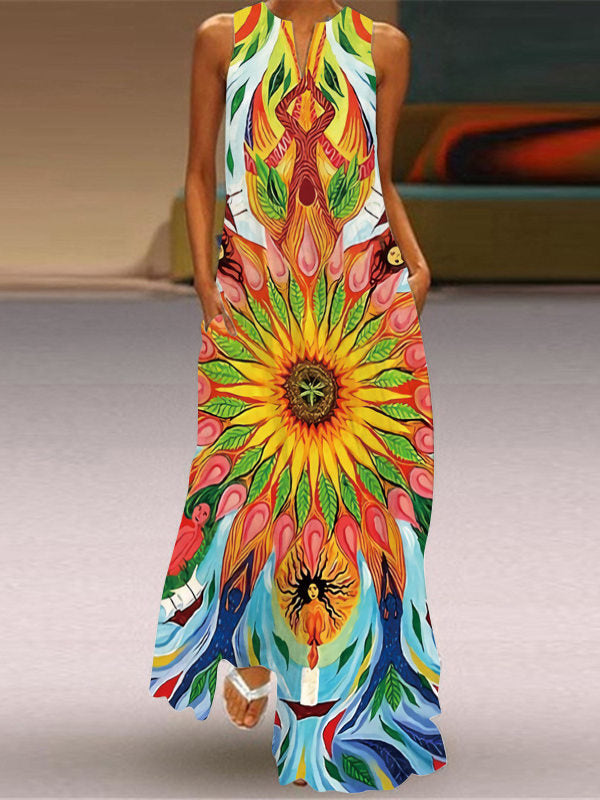 Vestido Vega Largo Multicolor Verano