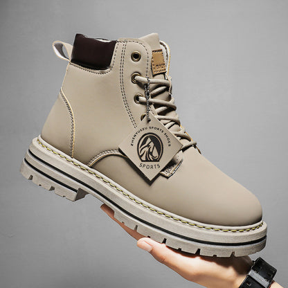 Casual Waterproof Mens Leather Boots