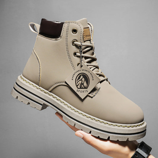Casual Waterproof Mens Leather Boots