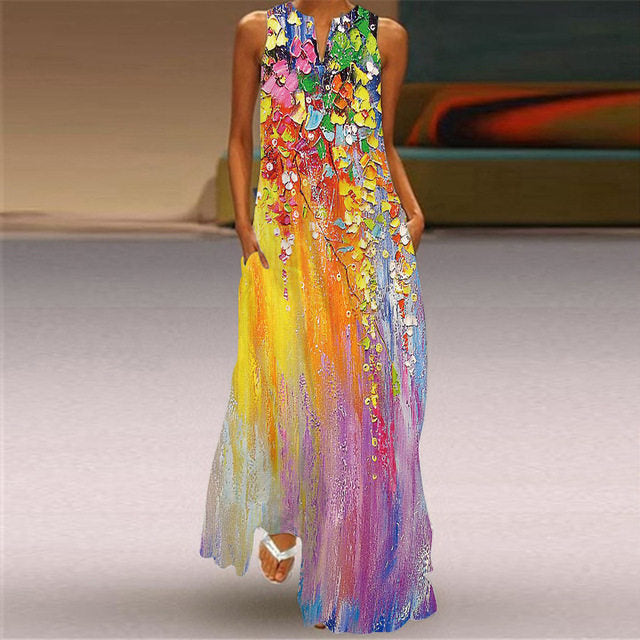 Vestido Vega Largo Multicolor Verano