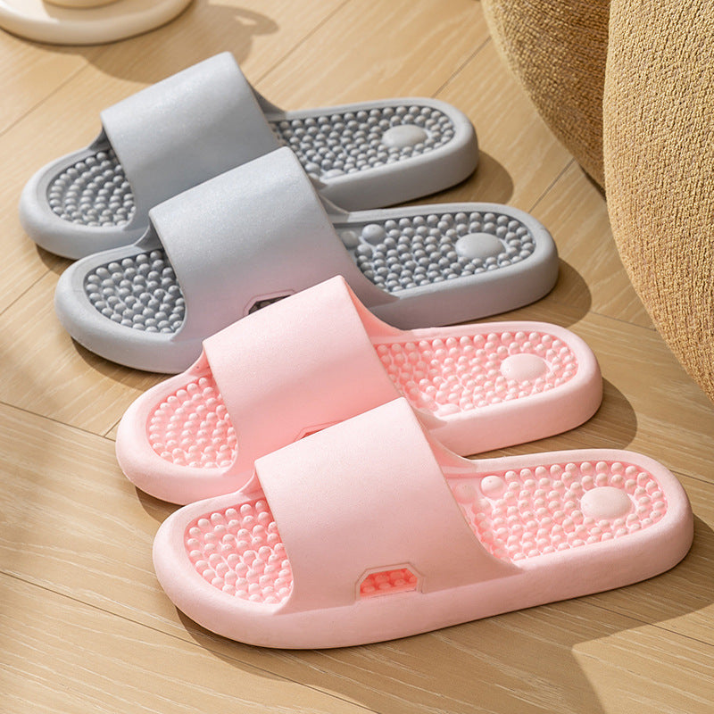 Bathroom shower non-slip foot massage slippers