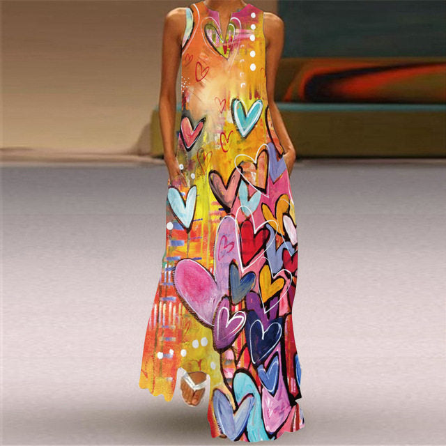 Vestido Vega Largo Multicolor Verano