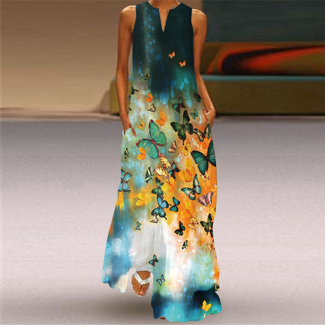 Vestido Vega Largo Multicolor Verano
