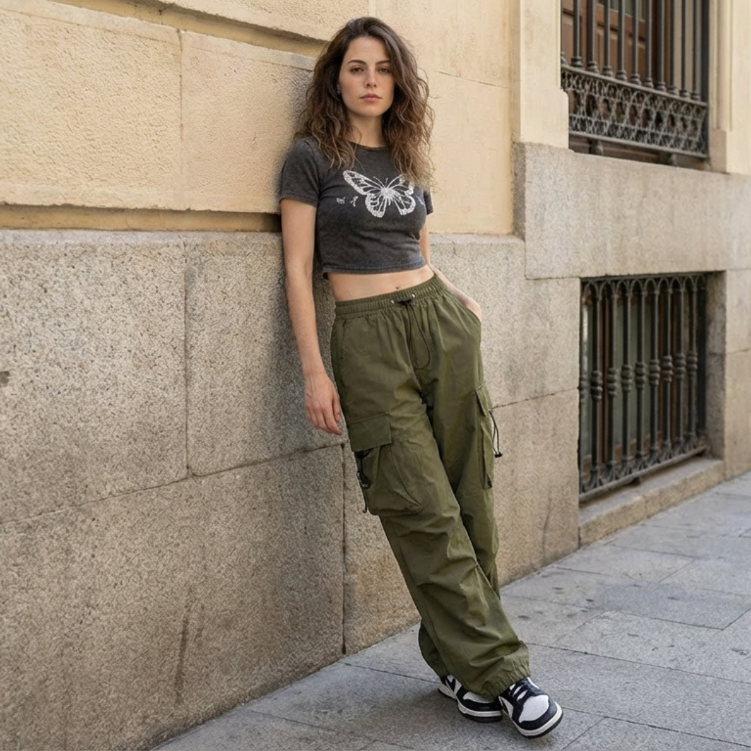 Pantalón Cargo de Corte Amplio