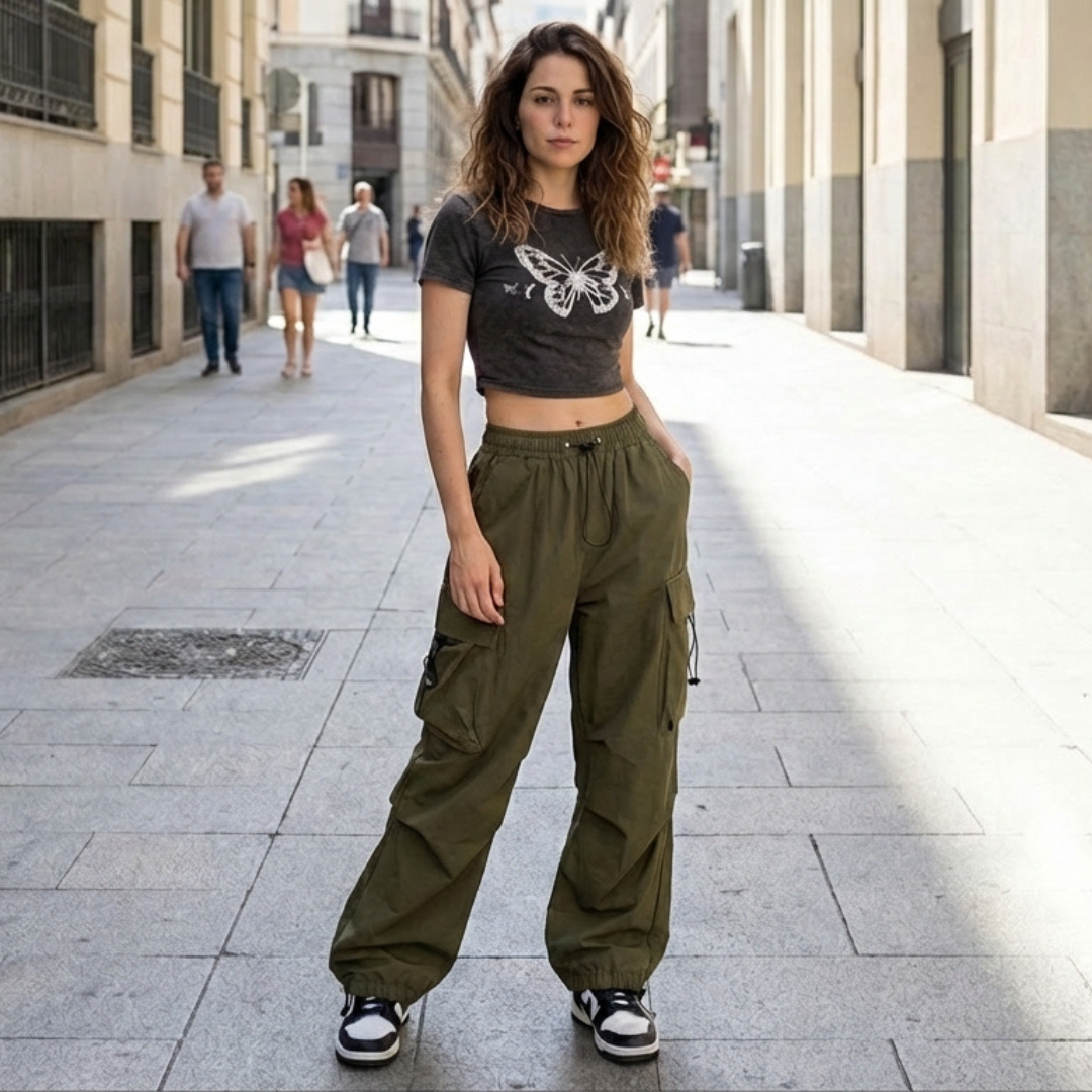Pantalón Cargo de Corte Amplio