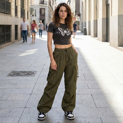Pantalón Cargo de Corte Amplio