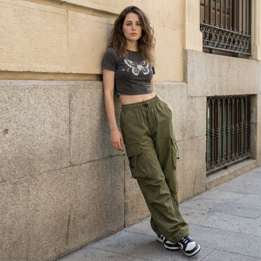 Pantalón Cargo de Corte Amplio