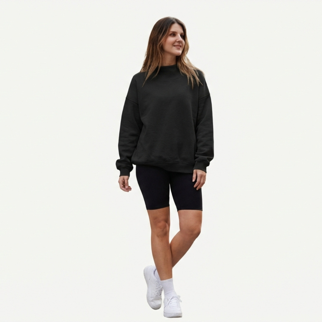Sudadera Afelpada de Cuello Medio – Warm Line