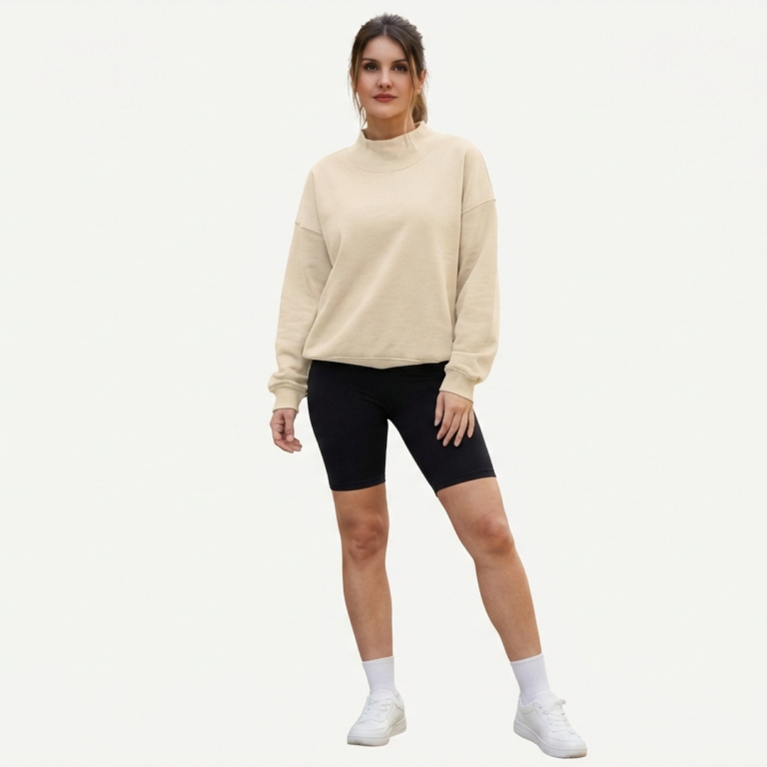 Sudadera Afelpada de Cuello Medio – Warm Line