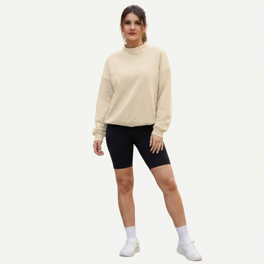 Sudadera Afelpada de Cuello Medio – Warm Line