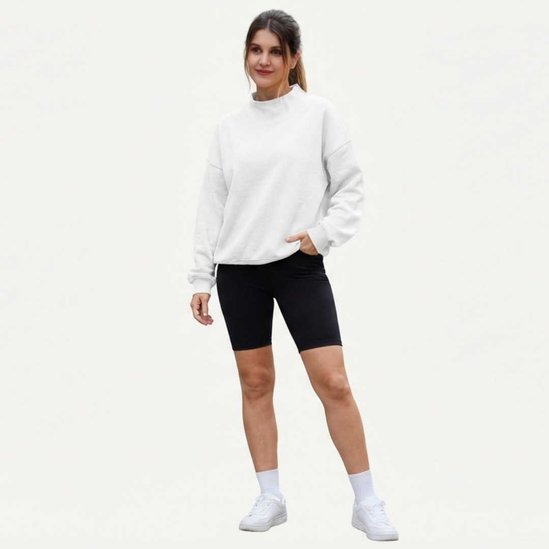 Sudadera Afelpada de Cuello Medio – Warm Line