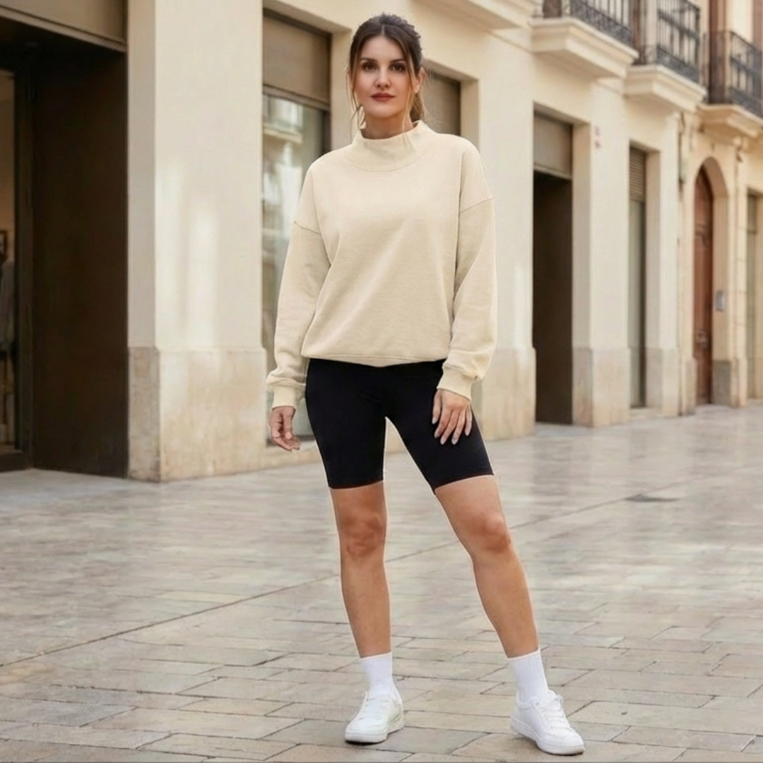 Sudadera Afelpada de Cuello Medio – Warm Line