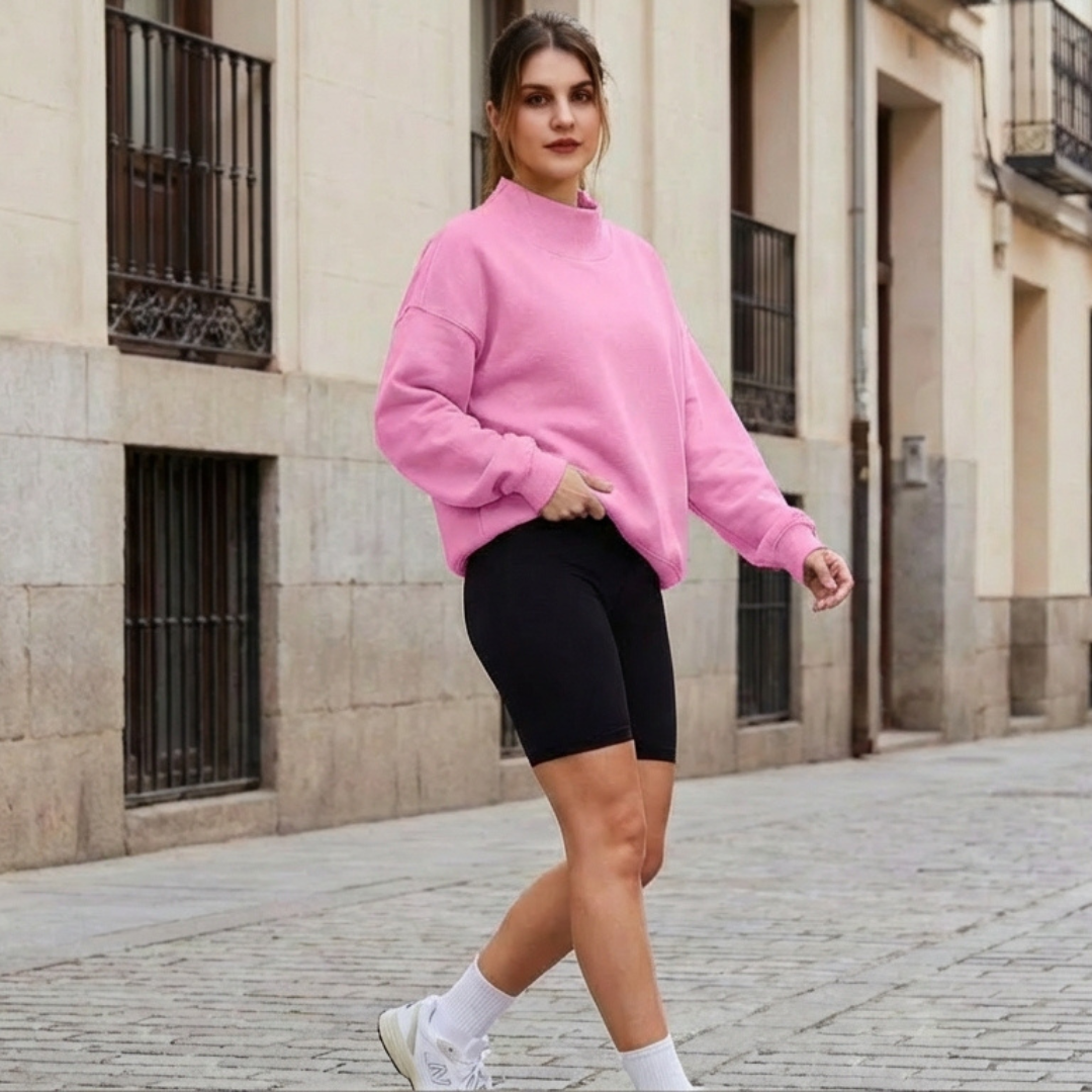Sudadera Afelpada de Cuello Medio – Warm Line