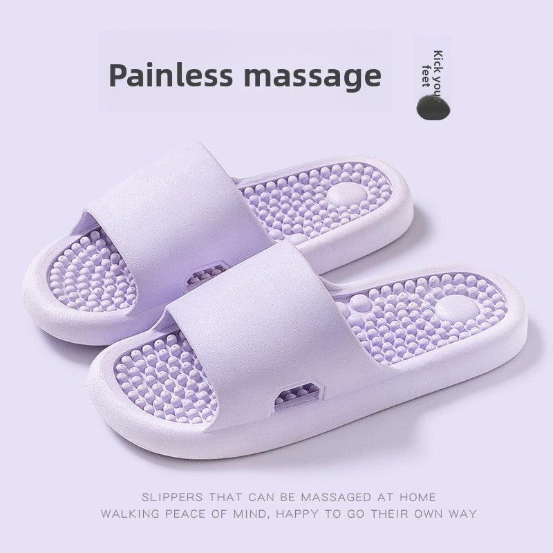 Bathroom shower non-slip foot massage slippers