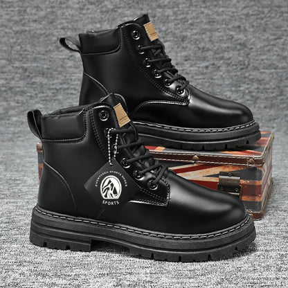 Casual Waterproof Mens Leather Boots