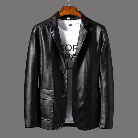 Men's Business Casual Leather Jacket